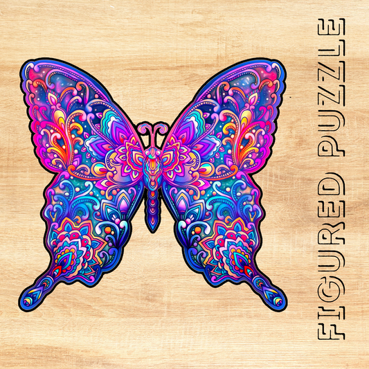 Butterfly figured puzzle