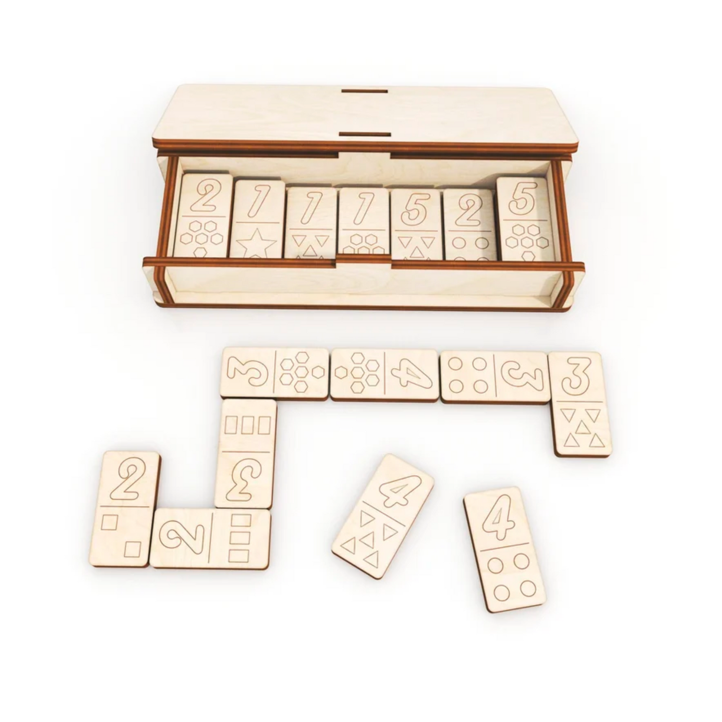 Domino numbers and shapes puzzle