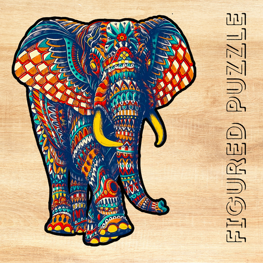 Elephant figured puzzle