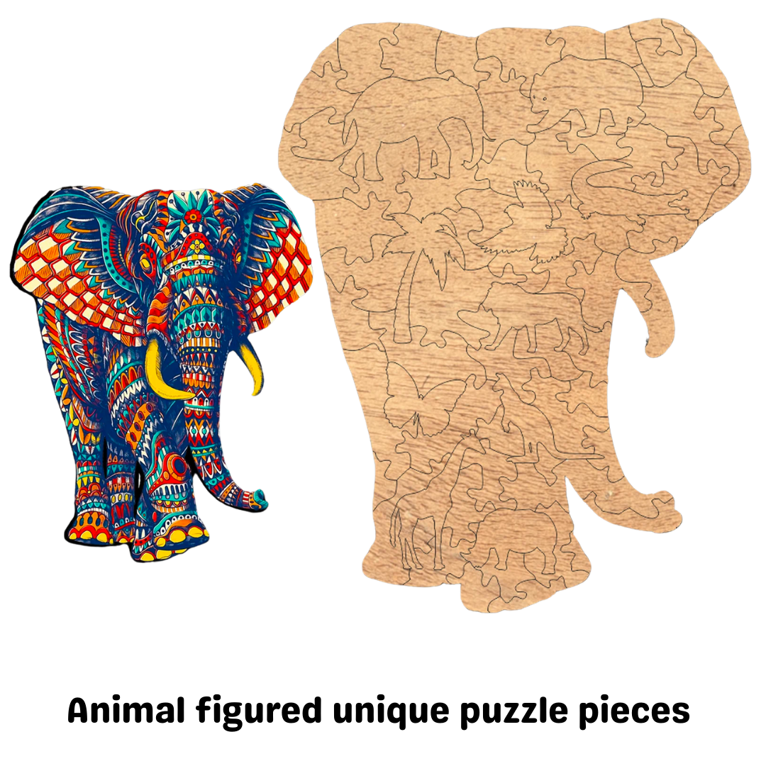 Elephant figured puzzle