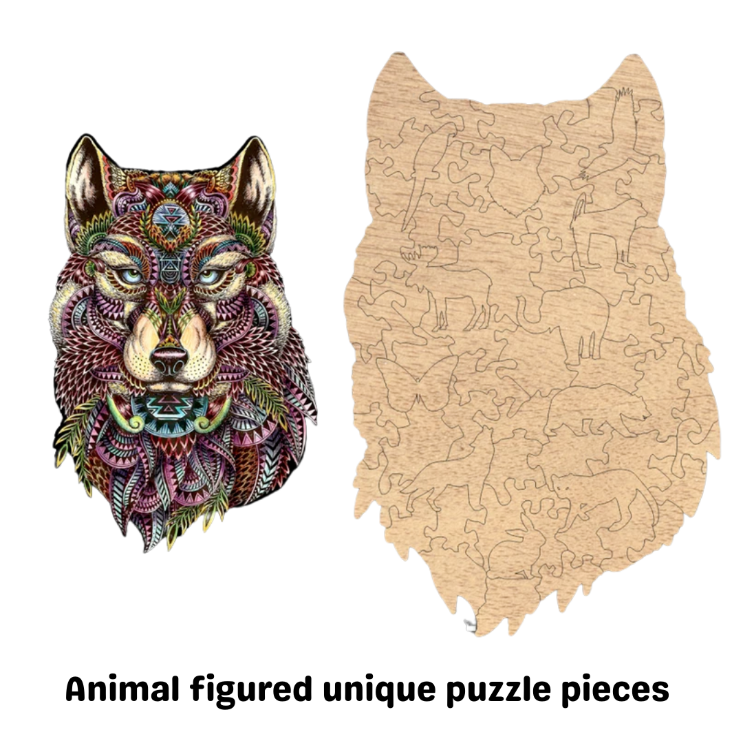 Wolf figured puzzle