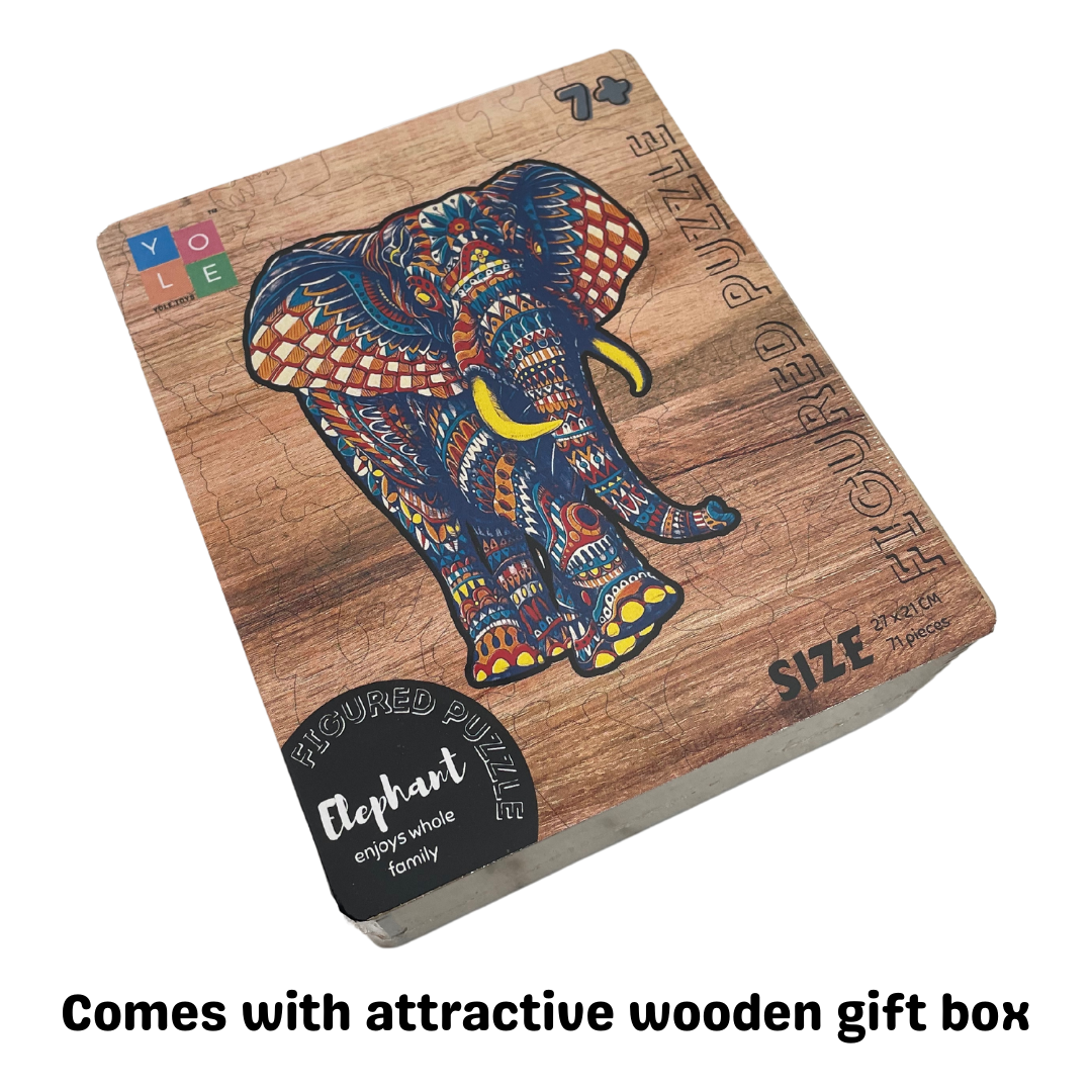 Elephant figured puzzle